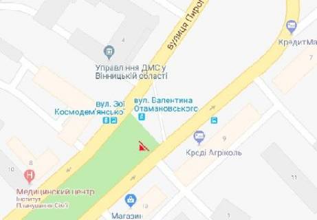 Скроллер A в Виннице, 1.2x1.7  Пирогова вул., 13 - 615919 схема