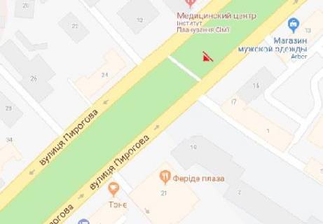 Скроллер A в Виннице, 1.2x1.8  Пирогова вул., 17 - 615921 схема