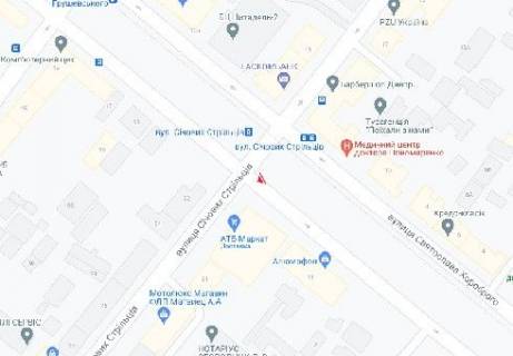 Видеоборд A в Днепр (Днепропетровск), 2.3x3.14  Святослава Хороброго вул., 11 (розширення 480х336) - 615968 схема