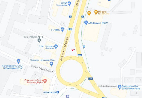 Видеоборд A в Запорожье, 2.88x5.12  Соборний просп., Автовокзал [1] - 616014 схема