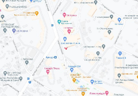 Видеоборд A в Одессе, 2.3x3.14  Генуезська вул., 5 (розширення 480х336) - 616715 схема
