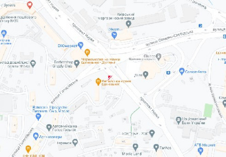 Видеоборд A у Києві, 3.86x5.12  Науки просп., 10/1 (розширення 640х480) - 616339 схема