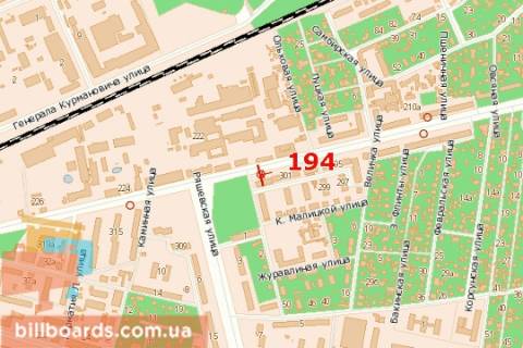 Билборд B в Львове, 3х6  Городоцька вул., 301 (від центру) схема