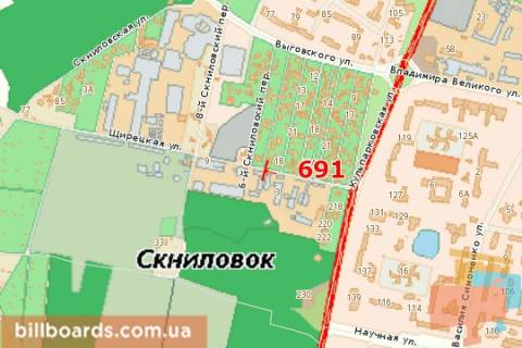 Билборд B в Львове Щирецька вул., 5 схема
