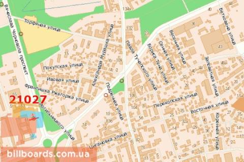 Билборд A в Львове, 3х6  Вячеслава Чорновола просп., 61 (в центр) схема