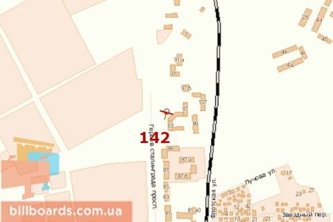 Билборд A в Николаеве, 3х6  Героїв Сталінграда просп., (Praktiker) схема
