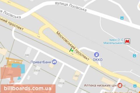 Призма A в Харькове Московський просп., 250 (призма) - 128518 схема