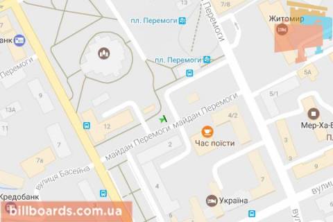 Ситилайт B в Житомире, 1,2х1,8  Перемоги пл., 1 схема