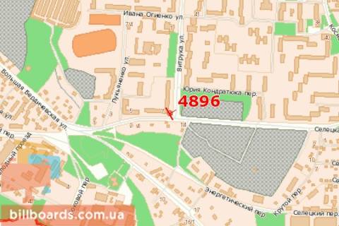 Билборд A в Житомире Вітрука вул., 42/7 схема