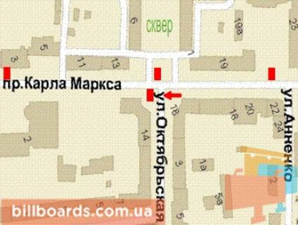 Сiтiлайт B у Кривому Розі, 1,2х1,8  Поштовий просп., 14 схема