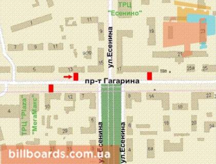 Сiтiлайт B у Кривому Розі, 1,2х1,8  Гагаріна просп., 13 схема