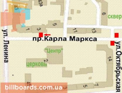 Сiтiлайт A у Кривому Розі, 1.2x1.8  Поштовий просп., 1 схема