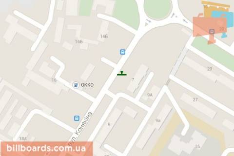 Билборд B в Луцке, 3x6  Конякіна вул., 7 схема