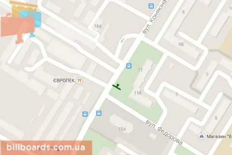 Билборд B в Луцке, 3x6  Конякіна вул., 9 схема