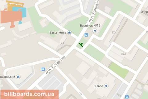 Билборд A в Луцке, 3x6  Конякіна вул., 24 схема