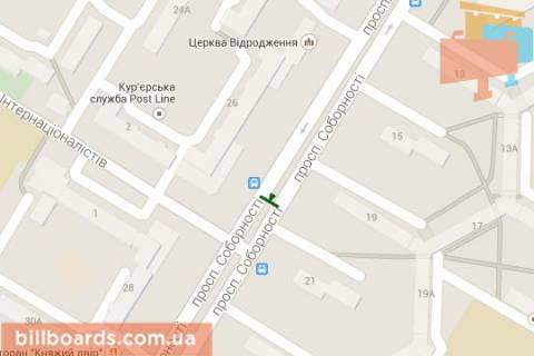 Билборд A в Луцке, 3х6  Соборності просп., 26 схема