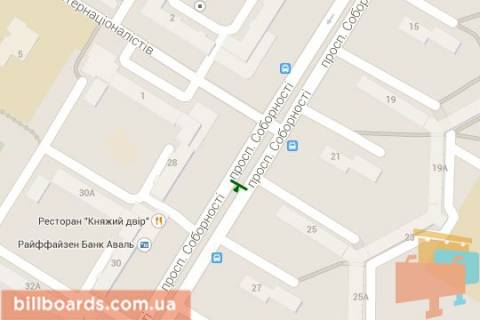 Билборд A в Луцке, 3х6  Соборності просп., 28 схема