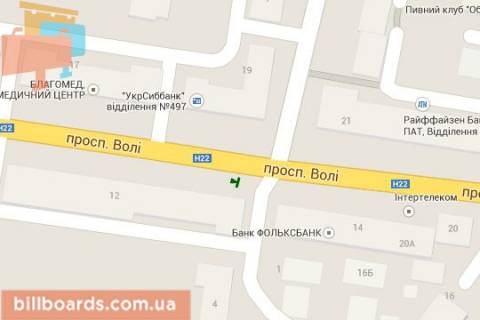 Сiтiлайт A у Луцьку Волі просп., 12 схема