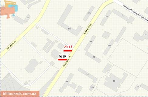 Сiтiлайт B у Луцьку, 1.2x1.8  Кравчука вул., 37 схема