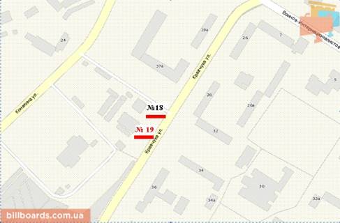 Сiтiлайт A у Луцьку, 1.2x1.8  Кравчука вул., 37 схема