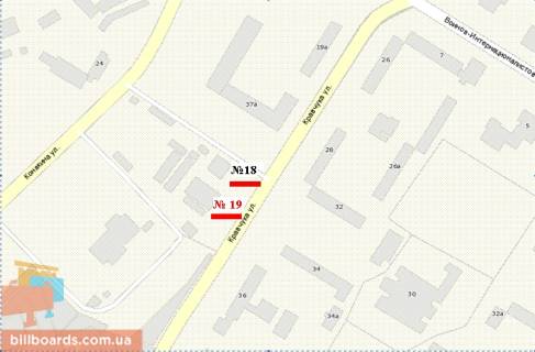 Сiтiлайт B у Луцьку, 1.2x1.8  Кравчука вул., 37 схема