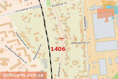 Билборд B в Львове Зелена вул., 294 схема