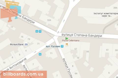 Ситилайт B в Львове Степана Бандери вул., 67 (від центру) схема