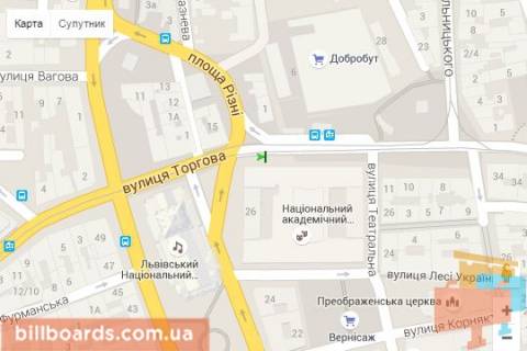 Сiтiлайт A у Львові Свободи просп., 26 - Торгова вул. схема