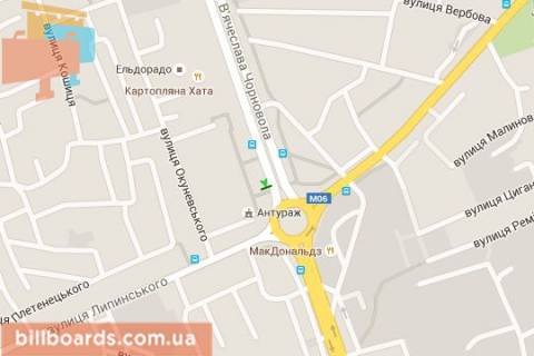 Ситилайт A в Львове Вячеслава Чорновола просп., 59 схема