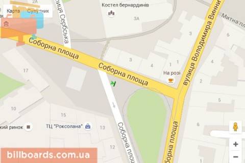 Ситилайт A в Львове Соборна пл., 3 схема