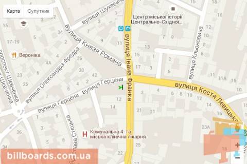 Сiтiлайт A у Львові О. Герцена вул. - Івана Франка вул., 12 схема