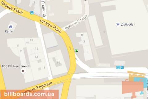 Сiтiлайт B у Львові Різнi пл. - Князя Ярослава Осмомисла пл. - Староміська вул. - Торгова вул. схема