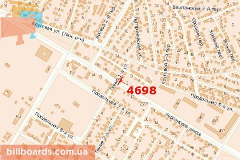 Білборд, Бігборд (Борд)  A у Миколаєві Херсонське шосе, 30 схема