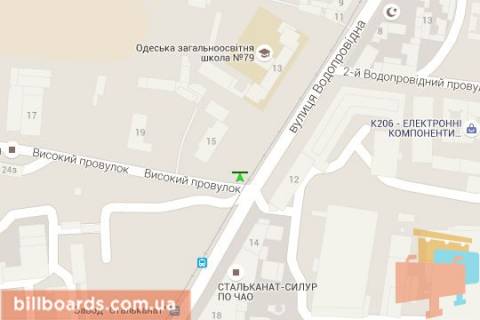 Призматрон, Призма B у Одесі Водопровідна вул. - Високий пров. (Ліва) - 44448 схема