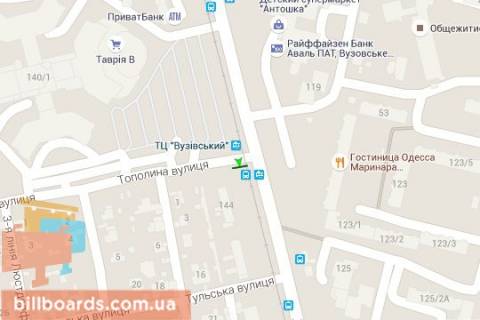 Призма A в Одессе Люстдорфська дорога - Тополина вул. (ліва) - 44451 схема