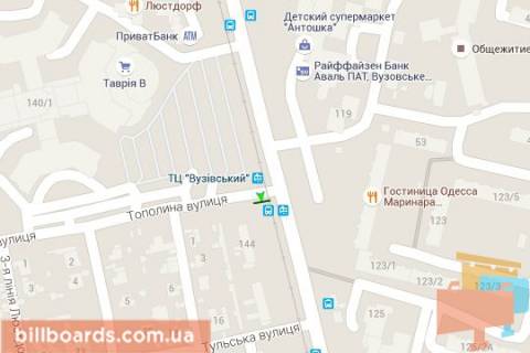 Призма A в Одессе Люстдорфська дорога - Тополина вул. (права) - 60270 схема