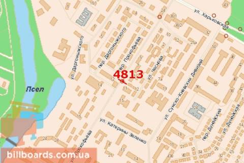 Билборд B в Сумах, 3x6  Свободи просп. (Прокоф`єва вул.), 11 схема