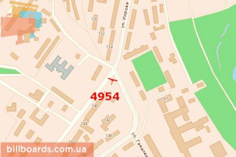 Билборд A в Сумах Герасима Кондратьєва вул., 138 схема