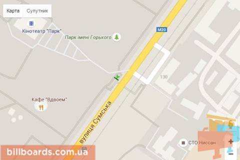 Ситилайт A в Харькове, 1,2х1,8  Сумська вул., 81 схема