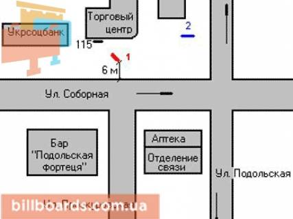 Ситилайт B в Хмельницком Соборна вул. - Проскурівська вул. схема