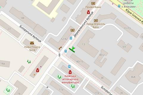 Ситилайт B в Киеве, 1,2х1,8  Деревлянська вул. (Якіра вул.), 12/42, навпроти схема