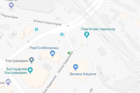 Ситилайт B в Киеве, 1,2х1,8  Кудряшова вул., 1 навпроти схема