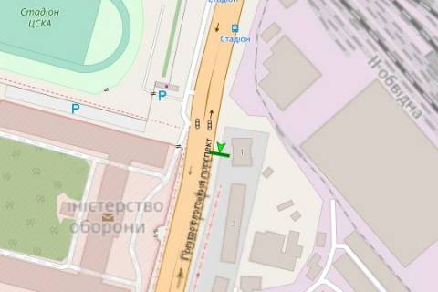 Ситилайт B в Киеве, 1,2х1,8  Повітрофлотський просп., , 1 схема