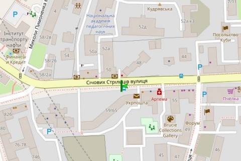Ситилайт B в Киеве, 1,2х1,8  Січових стрільців вул., 59-65 схема
