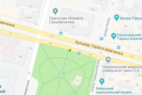 Скроллер A в Киеве, 1.2x1.8  Шевченка Тараса бульв., 14 №2 - 167360 схема