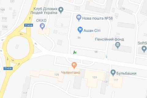 Ситилайт A в Львове, 1,2х1,8  Володимира Великого вул., 58 (№1) схема