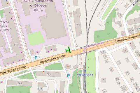 Білборд, Бігборд (Борд)  B у Львові, 3x6  Городоцька вул. (Навпроти буд. №243) схема