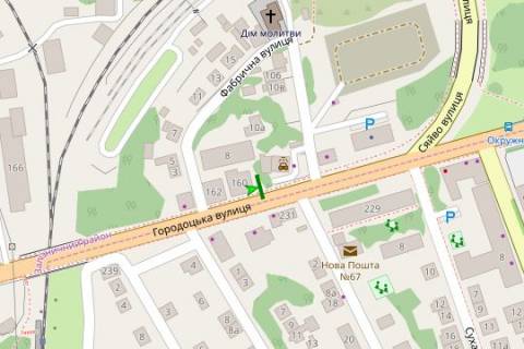 Билборд B в Львове, 3х6  Городоцька вул., 160 схема