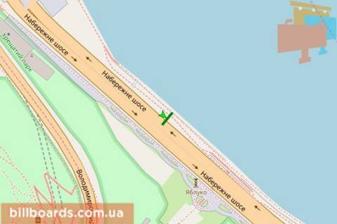 Сiтiлайт B у Києві, 1,2х1,8  Набережне шосе, №7 схема