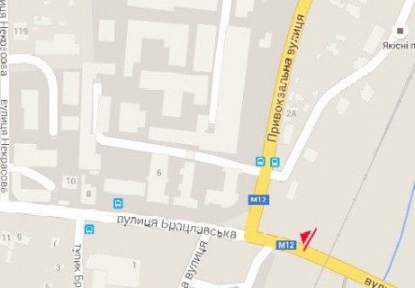 Призма B в Виннице, 3x6  Брацлавська вул. (Островського вул.) - Привокзальна вул. - 654608 схема